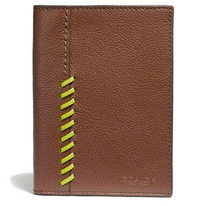 Coach Leather Passport Case w/ Baseball Stitch